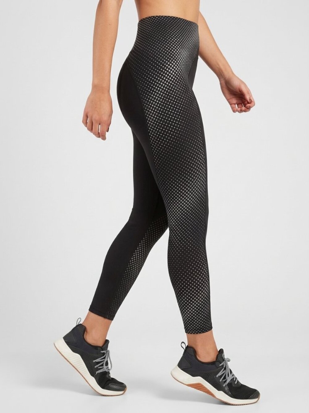 Spanx Every.Wear Asymmetrical Reflective 7/8 Leggings Women's Size M